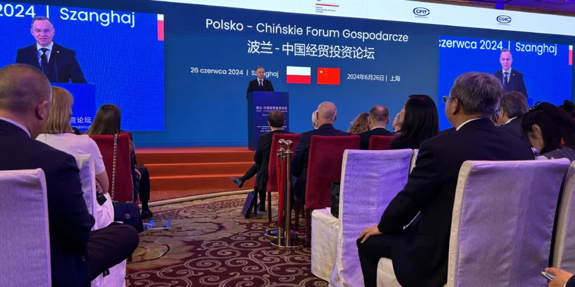 Wizyta Prezydenta RP Andrzeja Dudy na Polsko-Chińskim Forum Gospodarczym w Szanghaju