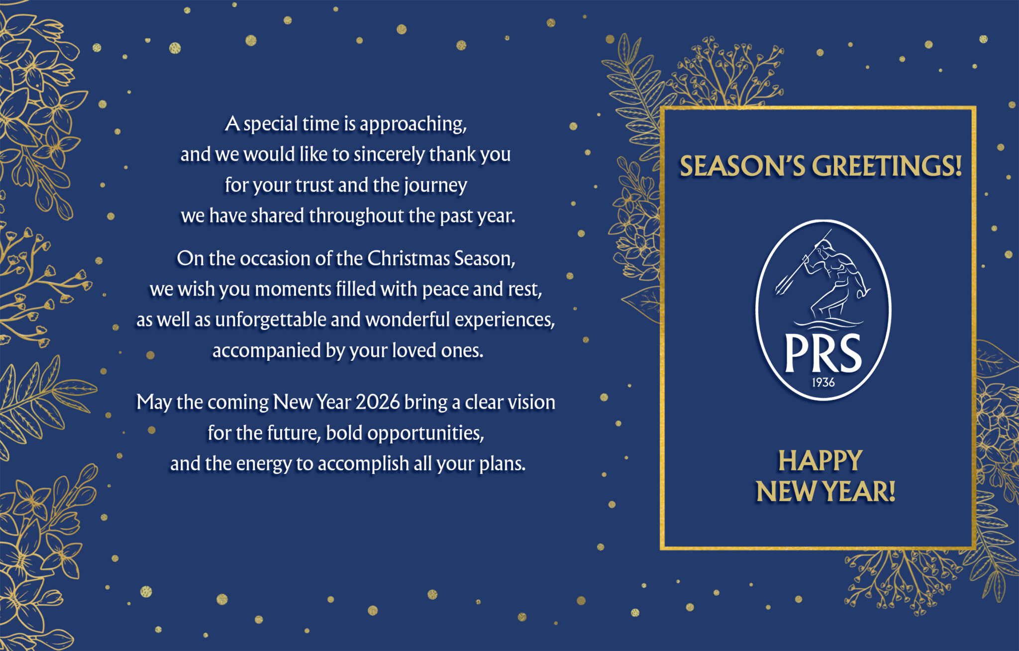 Seasons Greetings 2025 - PRS
